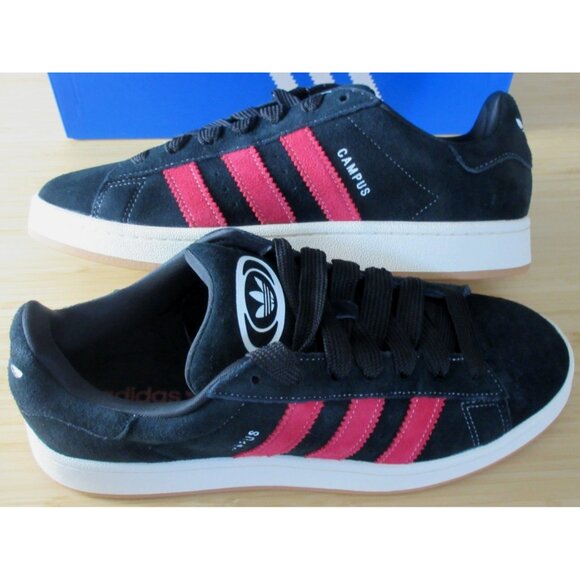 Adidas Men's Campus 00s Suede Shoes Black Red White Sizes NIB JH8059 - Picture 2 of 5